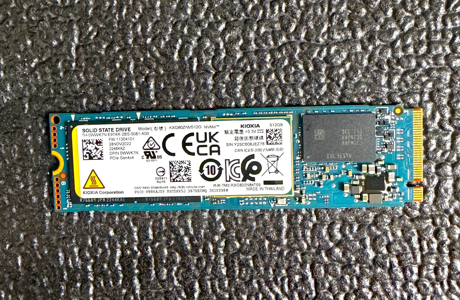 KIOXIA XG8 512GB M.2 2280 NVMe PCIe Gen4 x4 SSD KXG80ZNV512G OEM