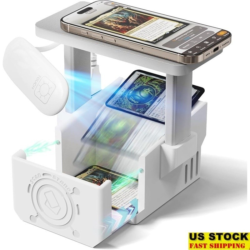 Trading Card Scanner Stand Adjustable LED Light Efficient MTG Card Scan New