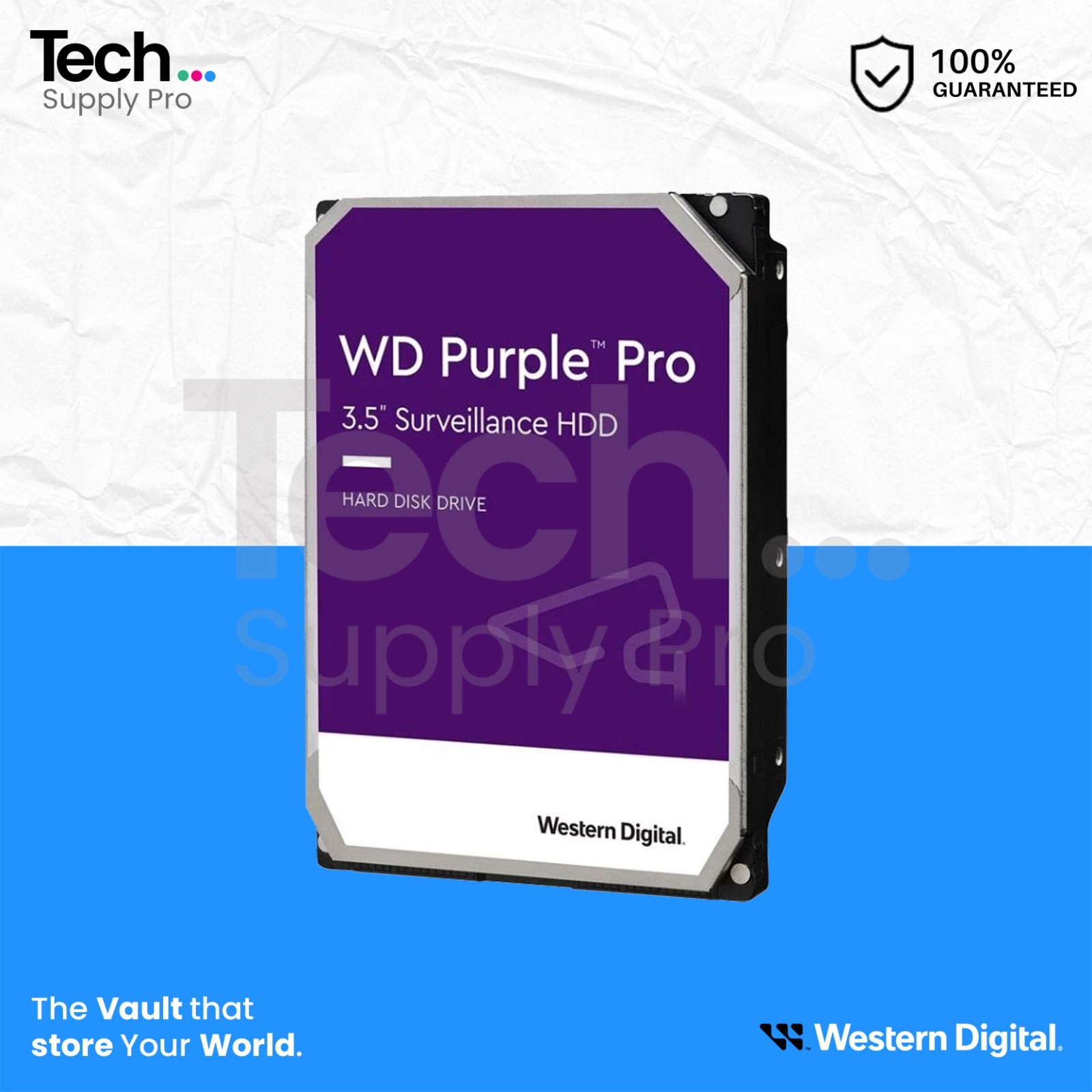 WD121PURP Western Digital 12TB SATA 7.2K RPM Cache 256MB 6GB/s 3.5" Hard Drive