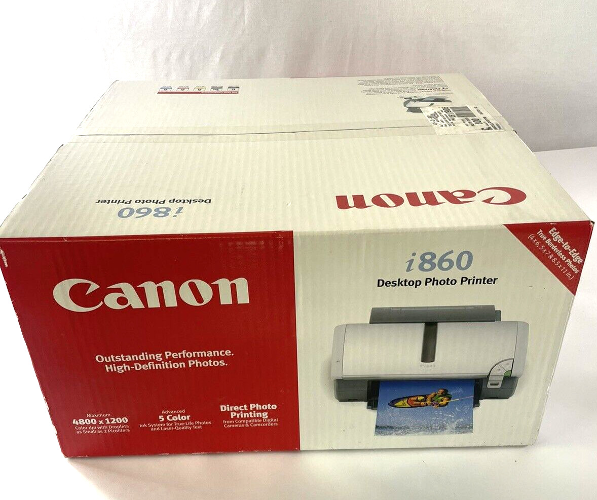 New Canon i860 Desktop Photo Printer Ink Included Factory Sealed Original Box