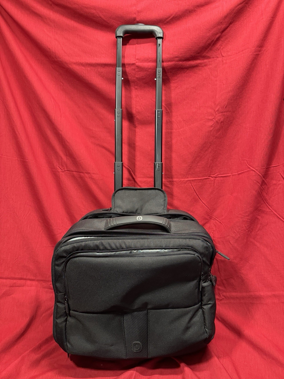 Powerbag Rolling Briefcase Laptop Bag Computer Case w/Wheels Mobile Office Nice
