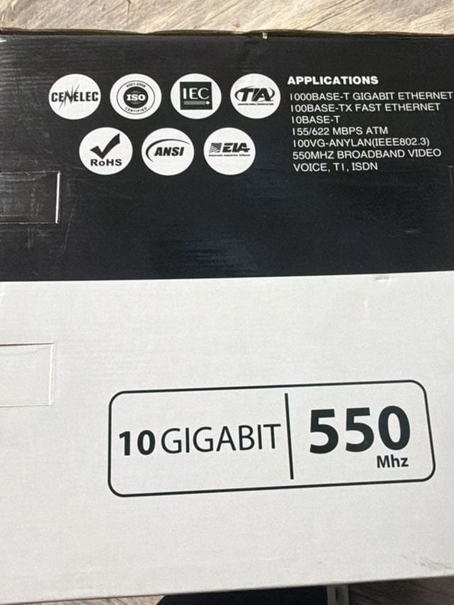 Five Star CAT6 Plenum Bulk Ethernet Cable 1000ft Solid UTP 23AWG Blue