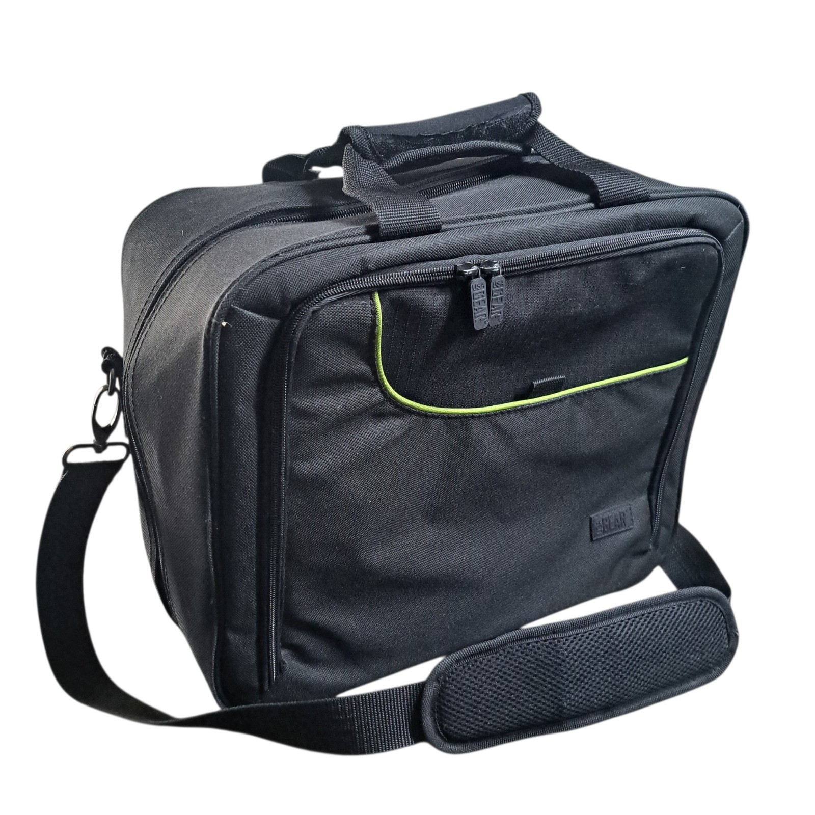 USA GEAR S13 Travel Case Gaming Console X Box Projector Carry Bag Padded Blk/Grn