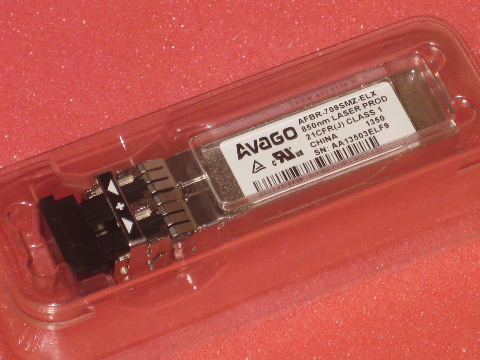Emulex 10G AVAGO AFBR-709SMZ-ELX 10GB SFP+ SR Multimode optic Tranceiver 10Gbe