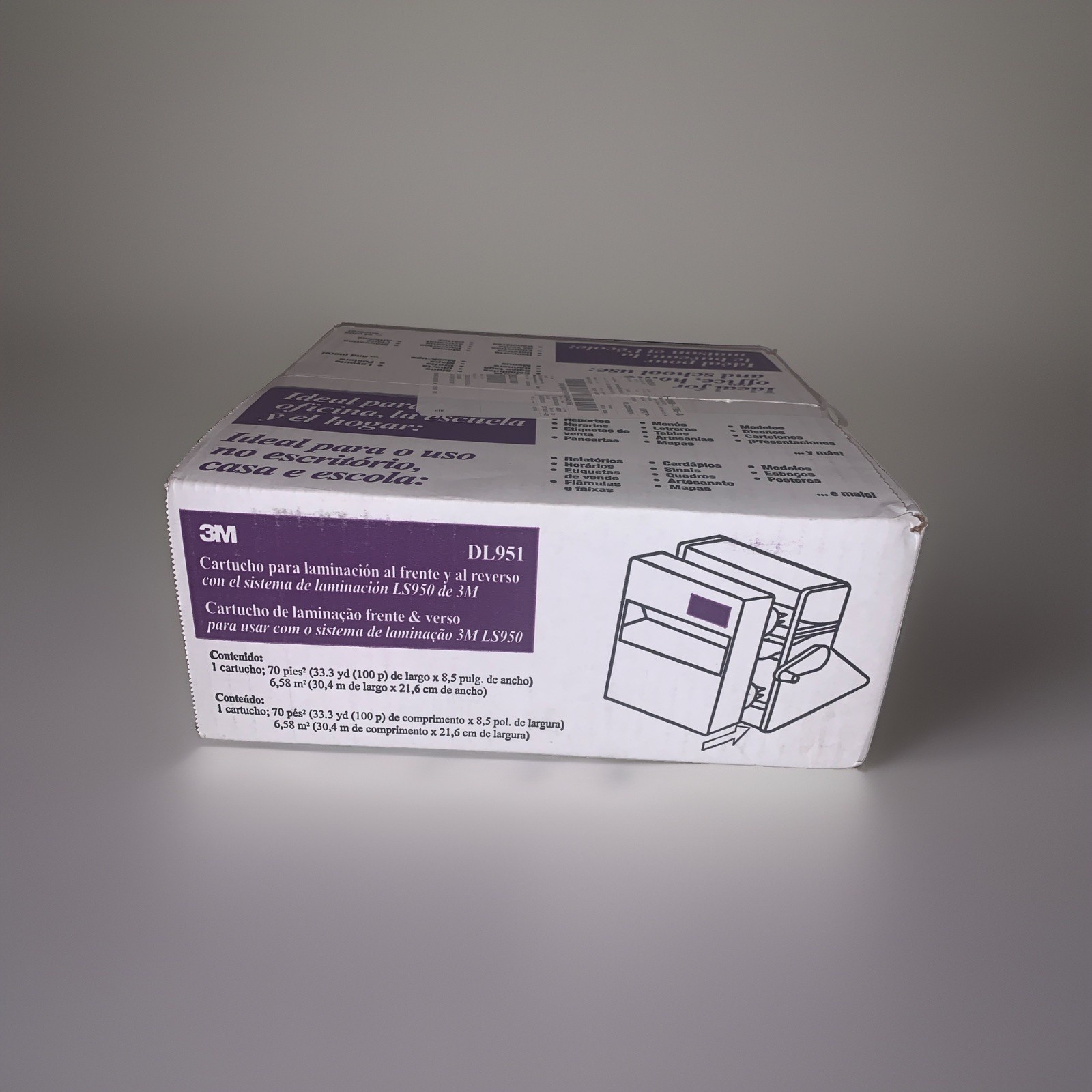 3M DL951 Front & Back Lamination Cartridge-Use with 3M Laminating System LS950