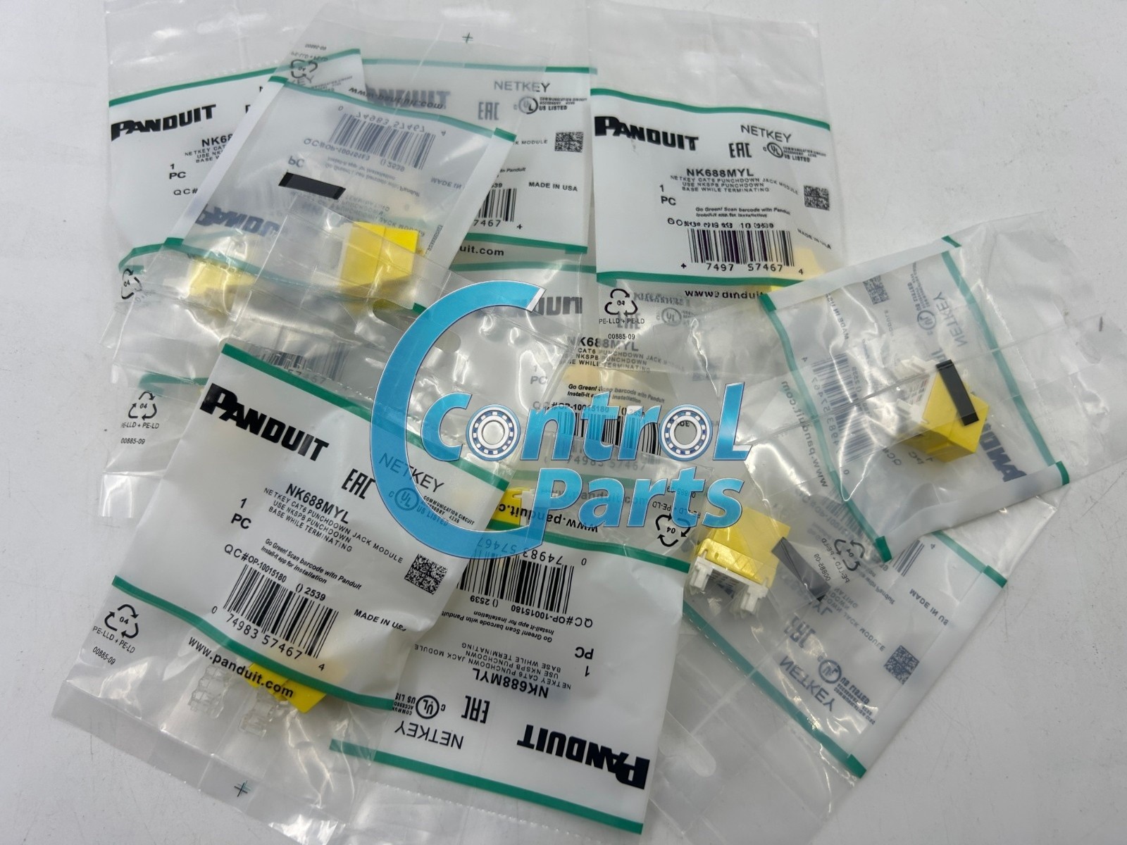 Panduit NetKey NK688MYL Cat6 Keystone Jack yellow Module (Qty 10) Fast delivery