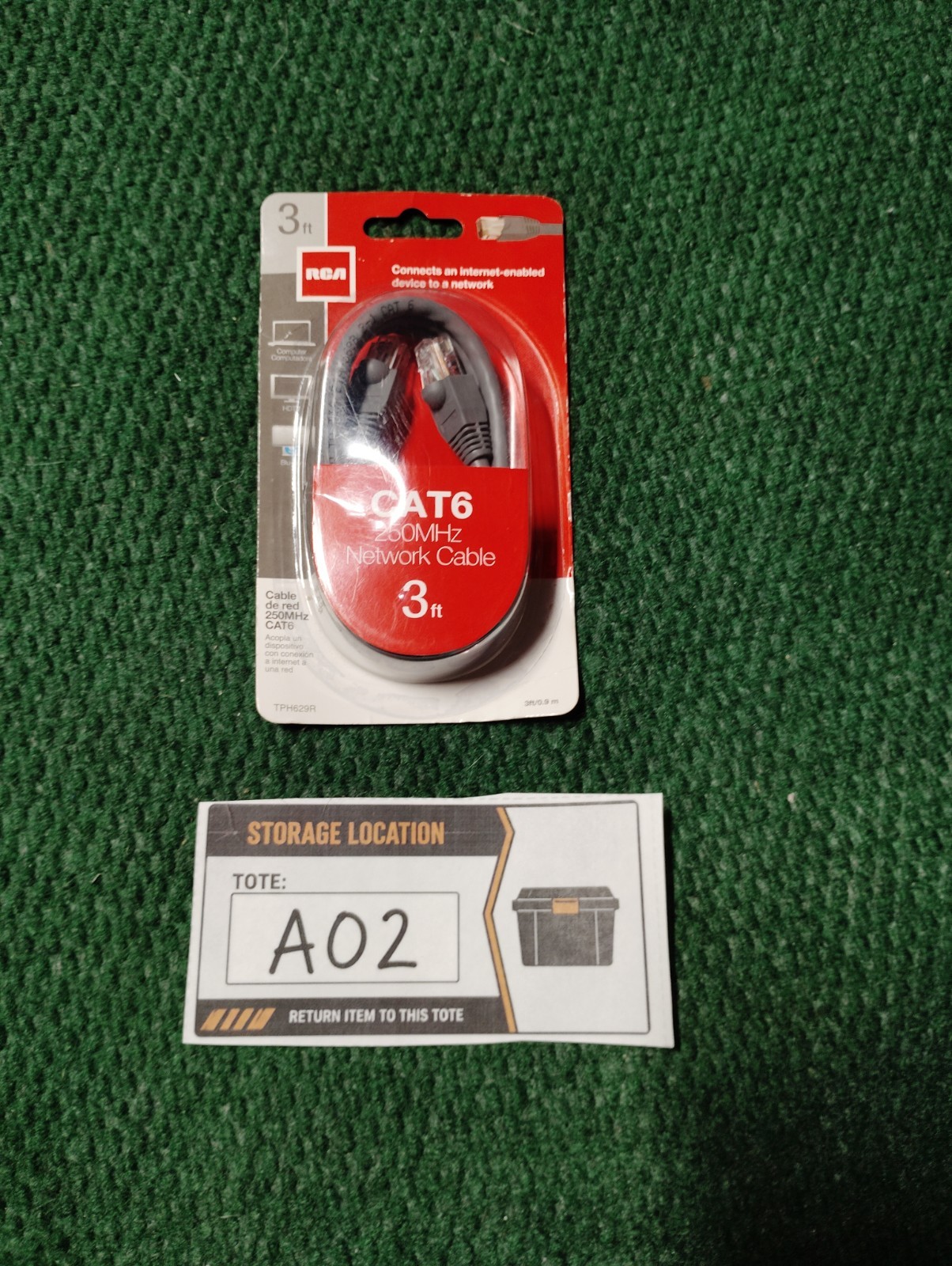 RCA CAT6 250MHz Network Cable 3 ft. TPH629R (Gray)