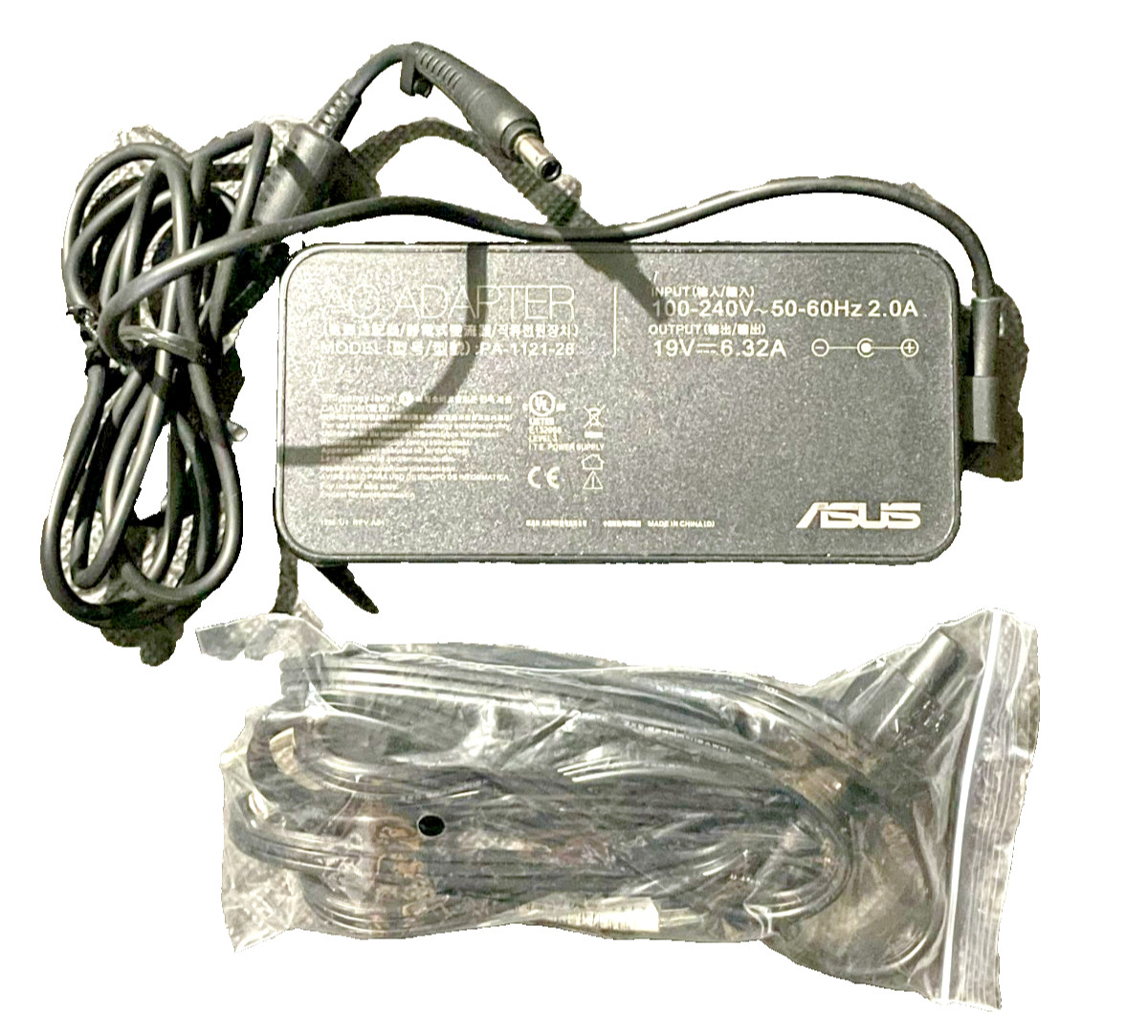 ASUS AC Adapter Input 100-240V 50-60Hz 2.0A Output 19V 6.32A & adapters