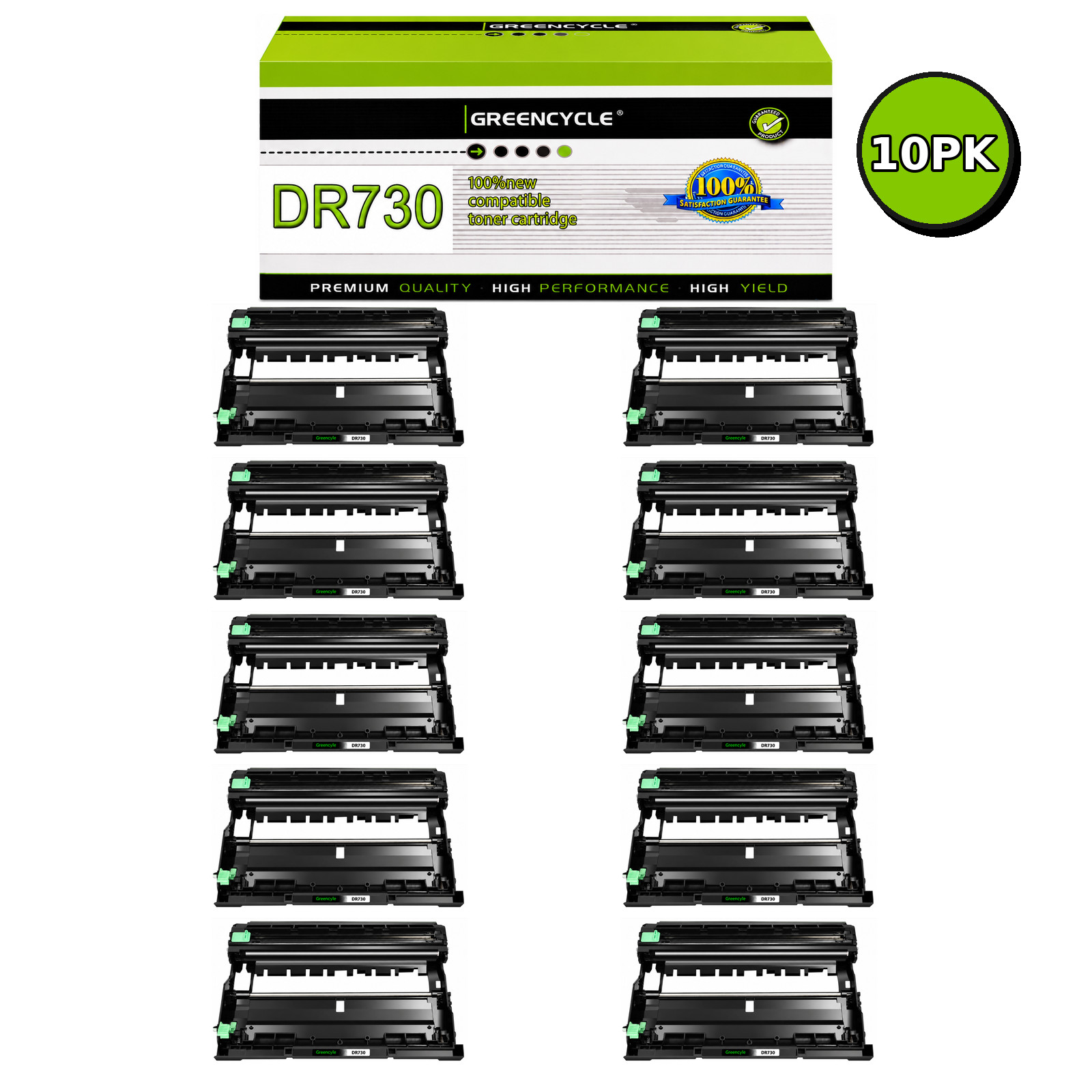 10PK DR730 Drum Unit for Brother DR-730 MFC-L2750DW HL-L2395DW DCP-L2550DW