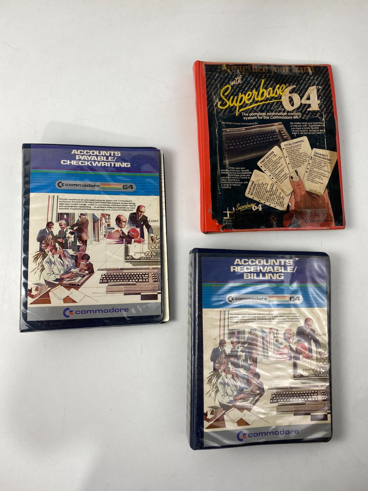Vintage C64 Commodore 64 / 128 Accounts Receivable Billing Superbase Disk 5.25