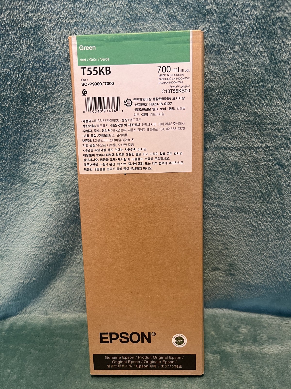 Genuine Epson Green Ink Cartridge T55KB Date: June 2027