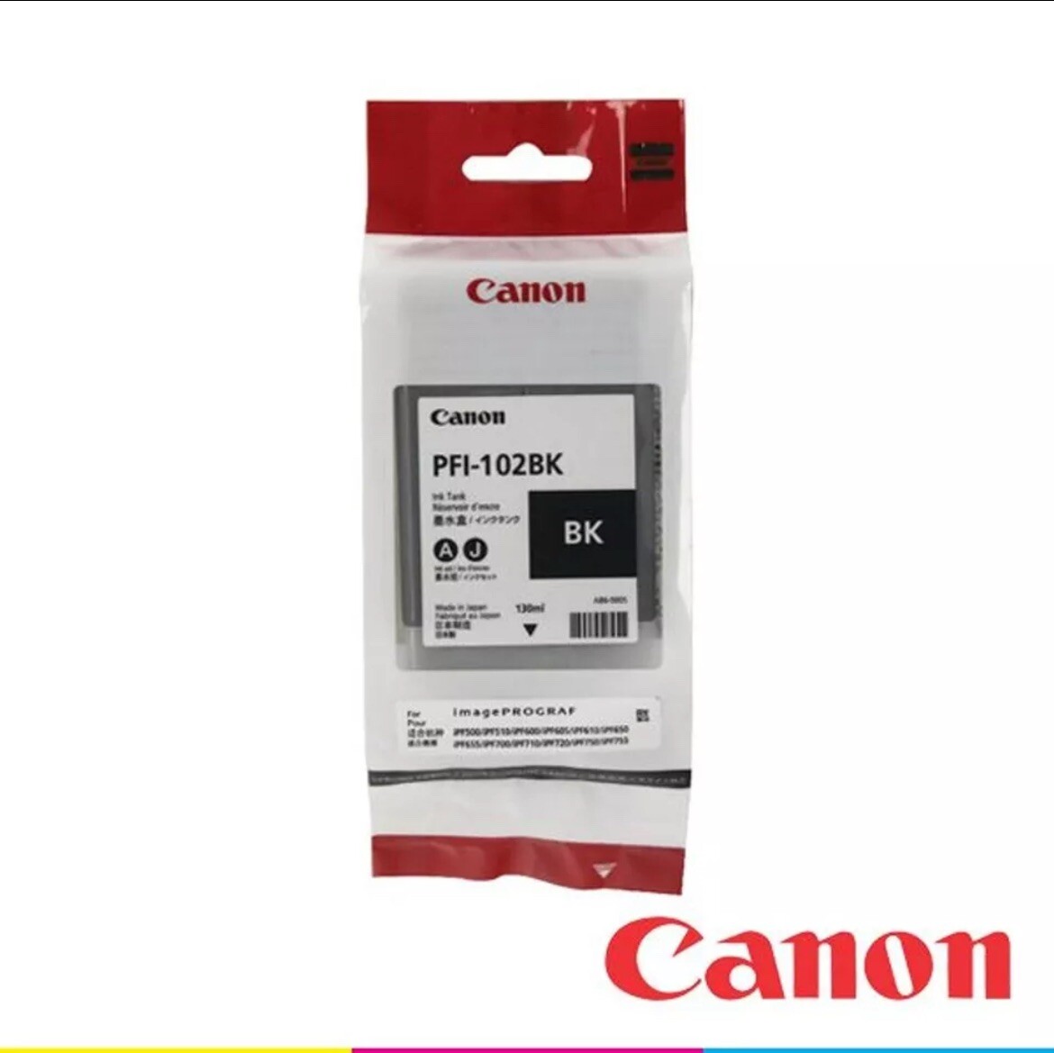 Canon PFI-102BK Ink Cartridge - Black Expired 2023 - New/Sealed