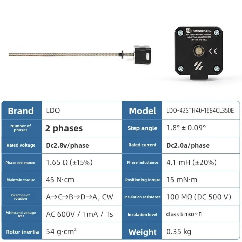Original LDO-42STH40-1684CL350E Stepper Motor 