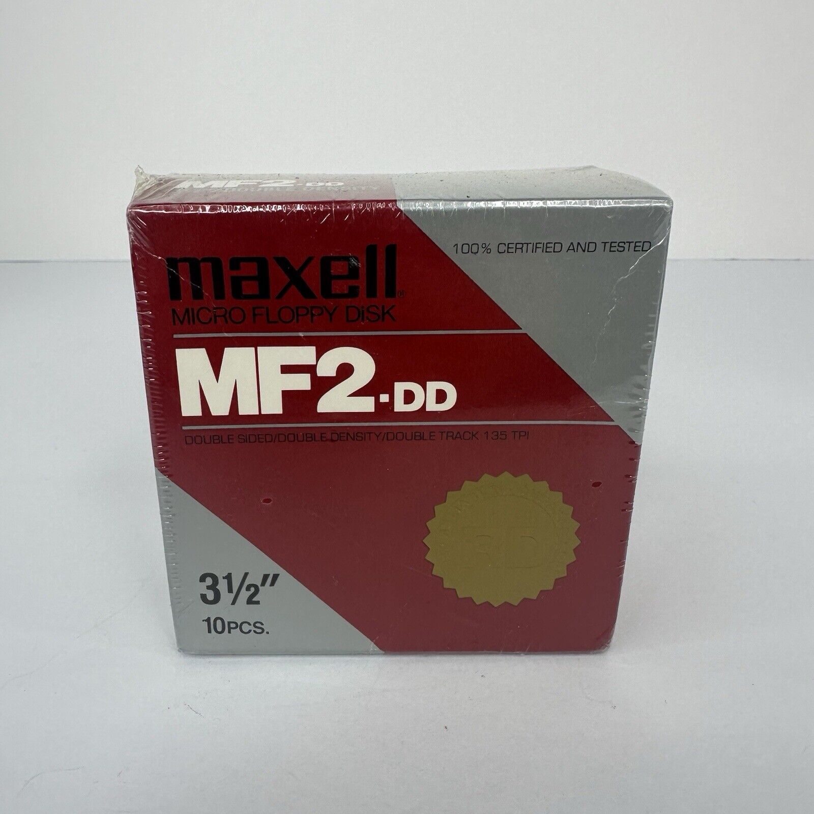 Maxell Micro 3.5 Inch Floppy Disks MF2-DD Double Sided Density Track 10 Pack New