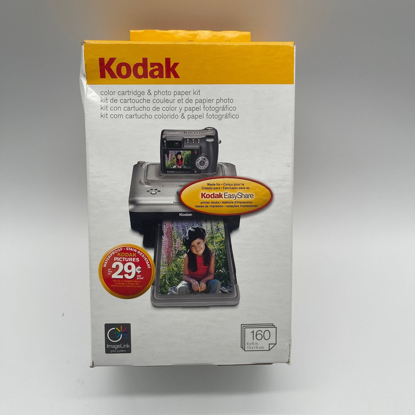 Kodak EasyShare PH-160 Color Cartridge & Photo Paper Kit - 160 Sheets