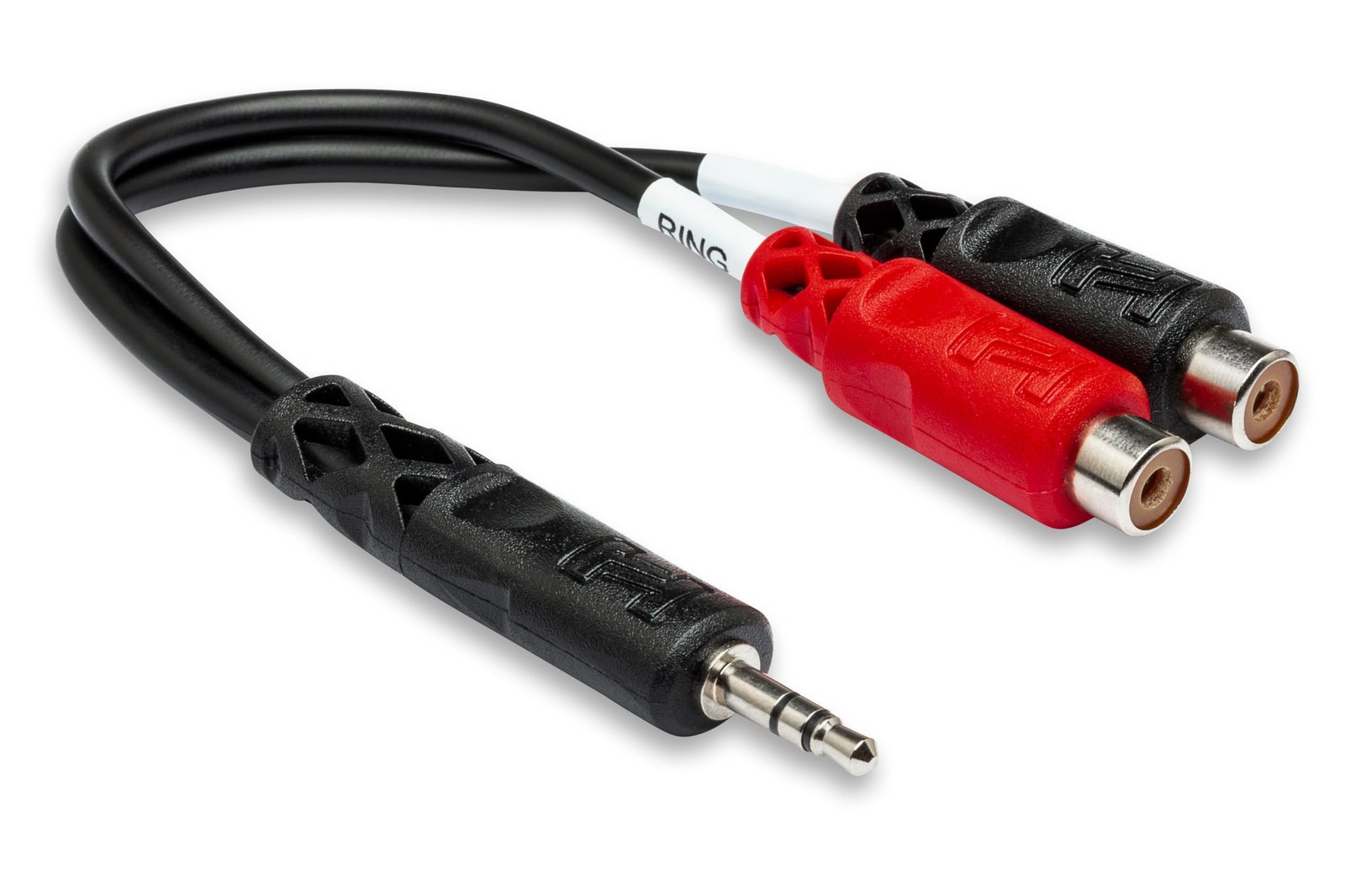 Hosa YRA-154 3.5 mm TRS to Dual RCAF Stereo Breakout Cable, basic, one color 