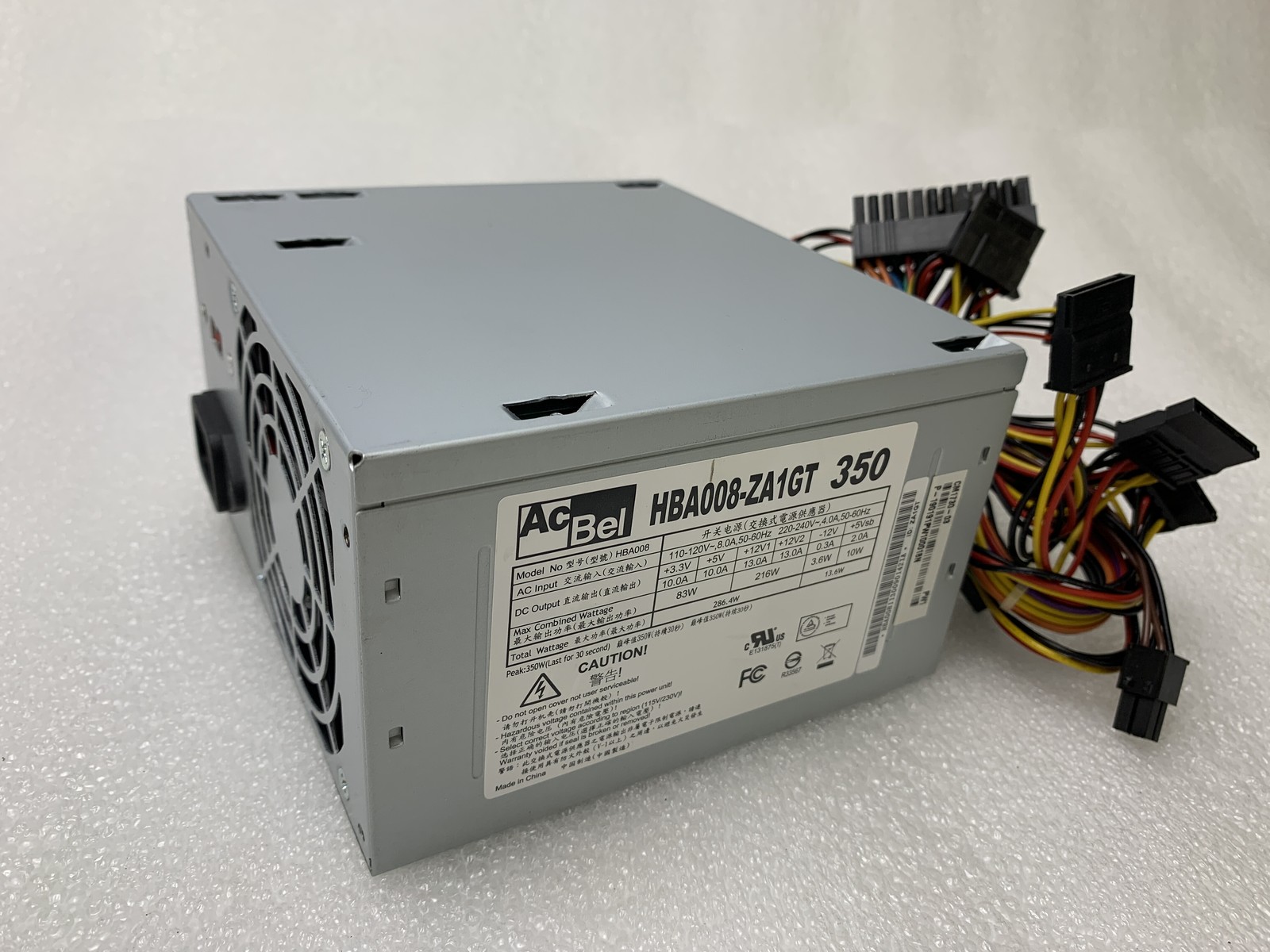 AcBel 350W ATX Desktop Power Supply AcBel HBA008-ZA1GT / New without Box