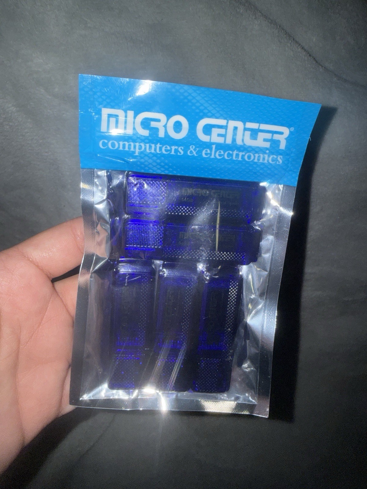Micro Center 5 Pack 64GB USB 3.0 Flash Drive Gum Size Blue - 64GB x5