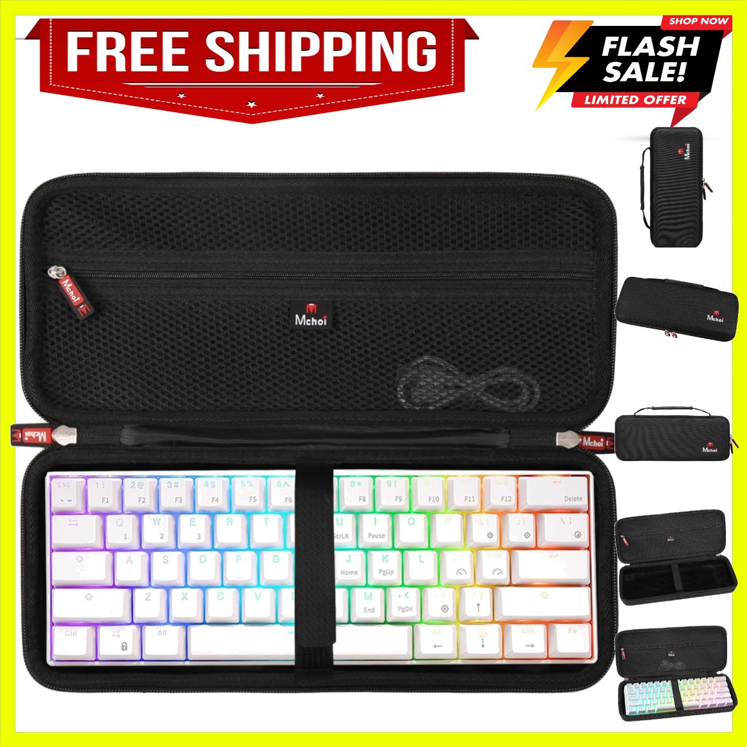 Mechanical Keyboard Case Suitable for 60% 65% Wired/Wireless Bluetooth Mechan...