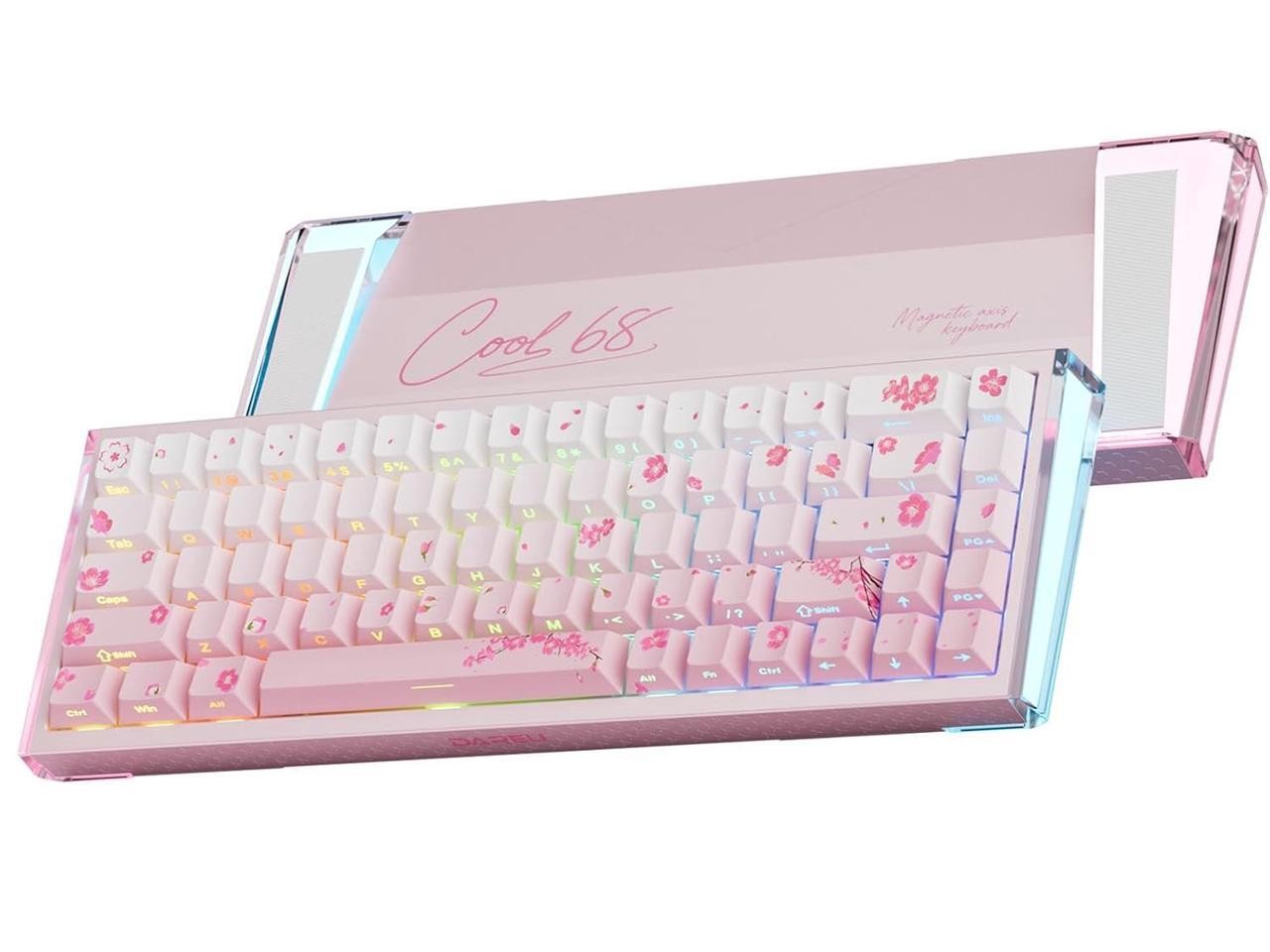DAREU COOL68 65% Wired Gaming Keyboard, Rapid Trigger Magnetic Switch Keyboard w