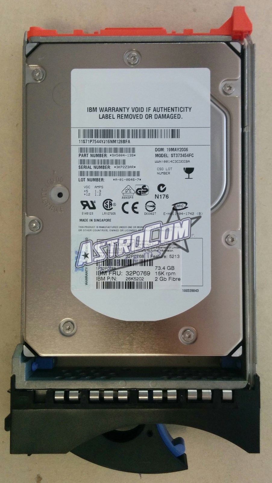 32P0768,32P0769,24P3736 IBM 73.4GB 15K rpm 2Gbps Fibre Channel hot-swappable