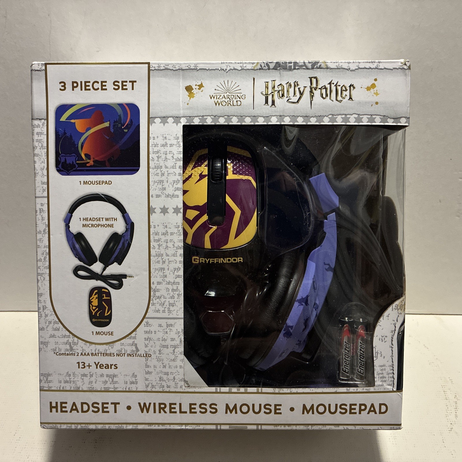 Harry Potter Headsets w Microphone Wireless Mouse & Mouse Pad Tech Bundle