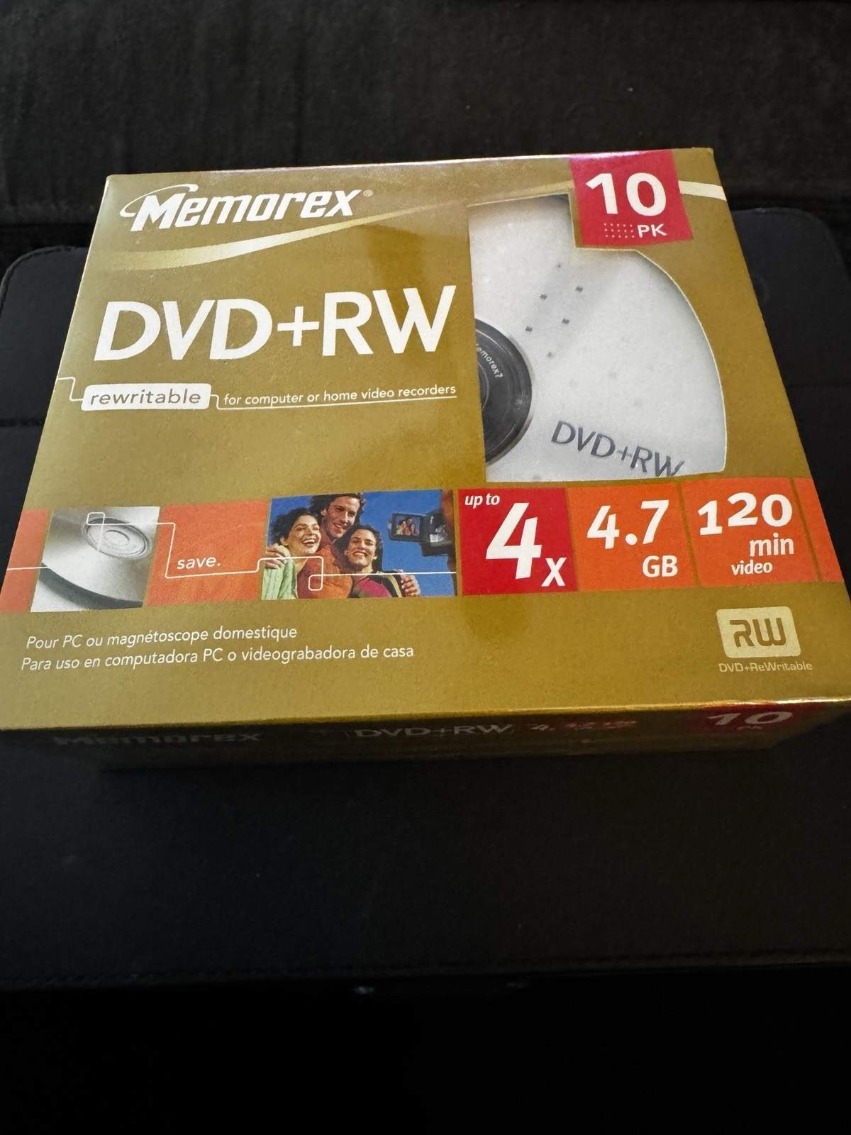 Memorex DVD+RW 10-Pack 4x 4.7GB 120min Blank Rewritable Media - NEW & SEALED