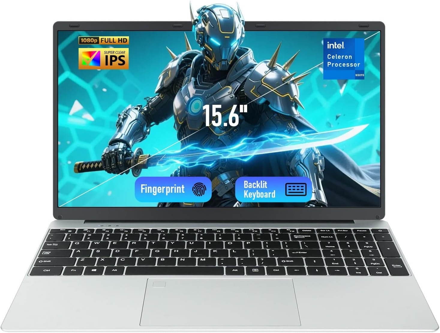 15.6 IPS-FHD-Laptop, 16GB RAM 512GB SSD, Intel Celeron  N5095 Fingerprint NEW