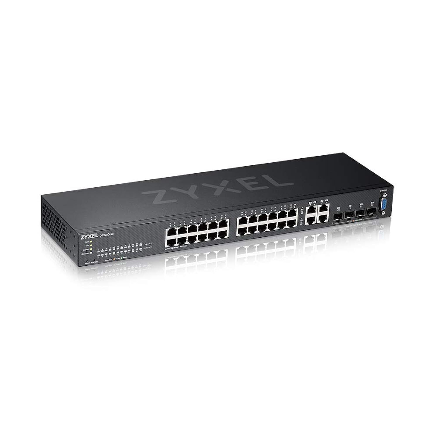Zyxel 24-Port Gigabit Ethernet Layer 2 Managed Switch - Fanless Design with 4