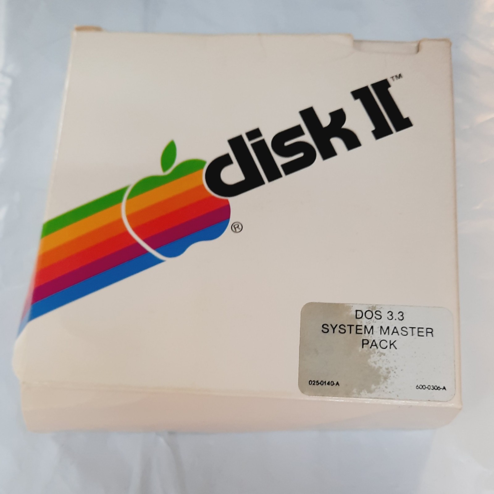 BOX ONLY Vintage 1986 Apple, II DOS 3.3 SYSTEM MASTER PACK - NO DISC, BOX ONLY