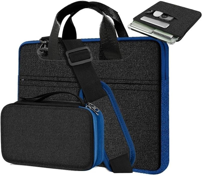 15.6 Inch Briefcase Laptop Case with Detachable Belt Bag Compatible with MacBook