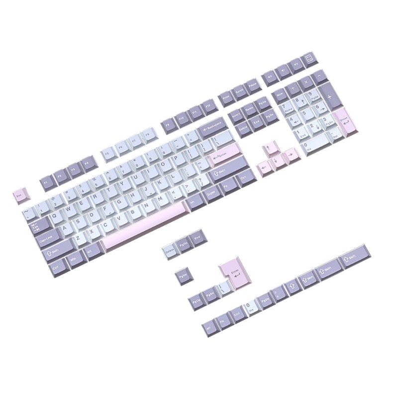 PBT Double Shot Molded Keycaps for Mechanical Keyboards Keycap Set For 126Key