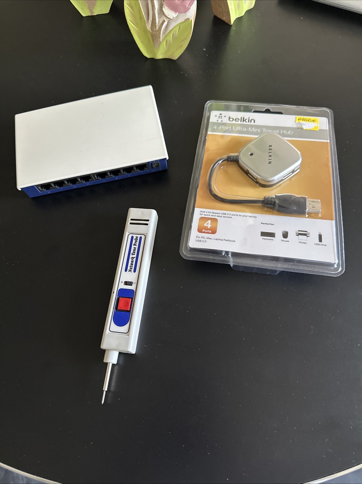IT Network TestLot - InductiveCableTone ProbeTracer, EthernetSwitch, BelkinCble