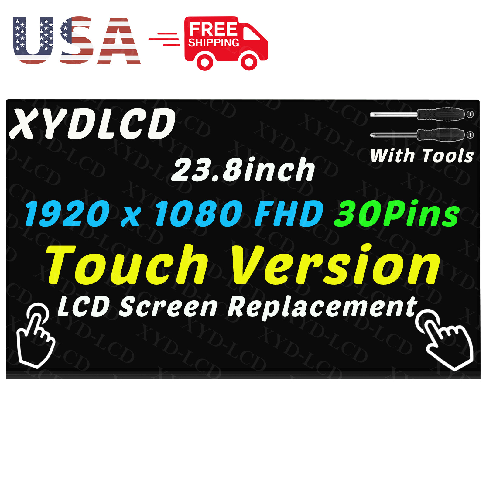 23.8in 5D10W33961 for Lenovo IdeaCentre AIO 3 24IAP7 F0GH00J7US LCD Touch Screen