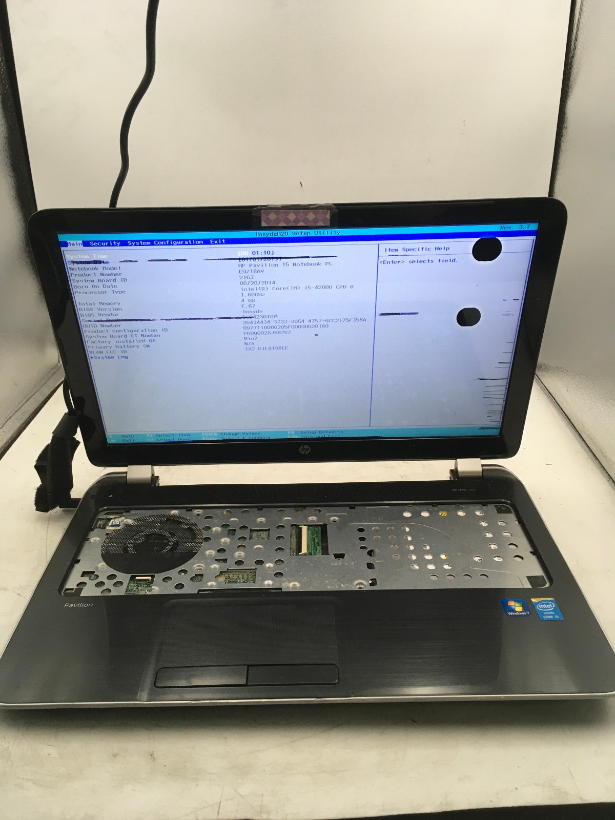 HP PAVILION 15T N200 - BOOTS TO BIOS - INTEL I5 4200U - 4GB RAM - READ DESC - BB