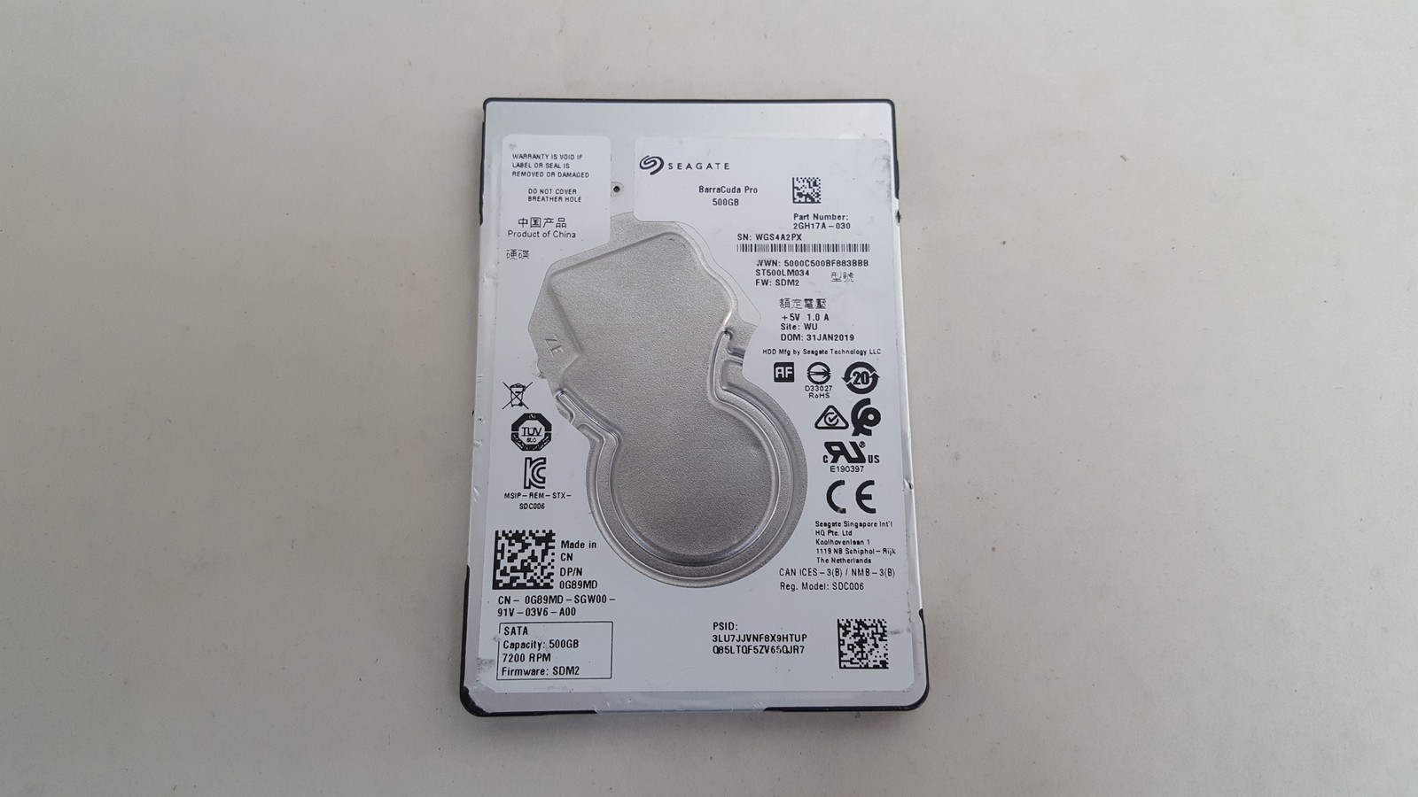 Lot of 2 Seagate Barracuda Pro ST500LM034 500 GB SATA III 2.5 in Laptop Drive