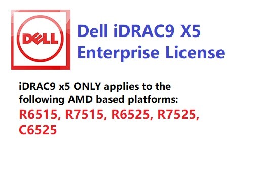 Same Day, iDRAC 9 X5 Enterprise for Dell AMD PowerEdge R/C6515 R6525 R7515 R7525