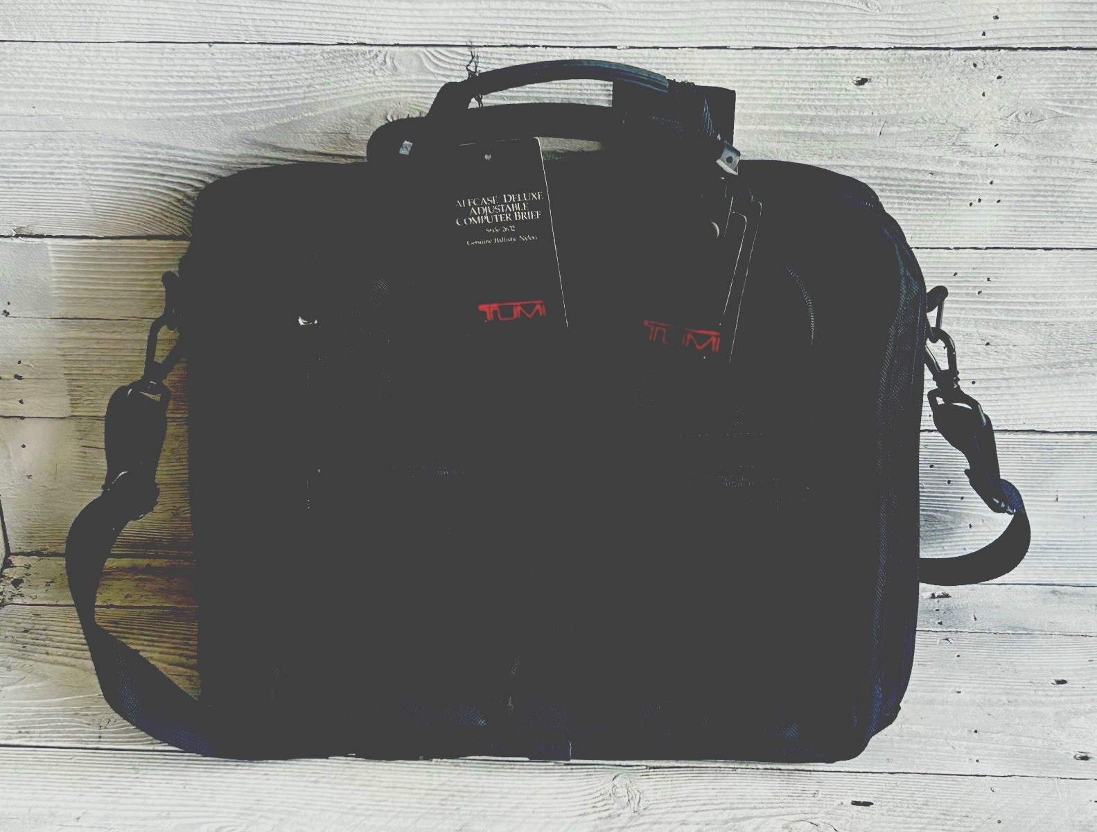 NWT Vintage TUMI Safecase Deluxe Adjustable Computer Brief Bag 2632 w/ Sleeve
