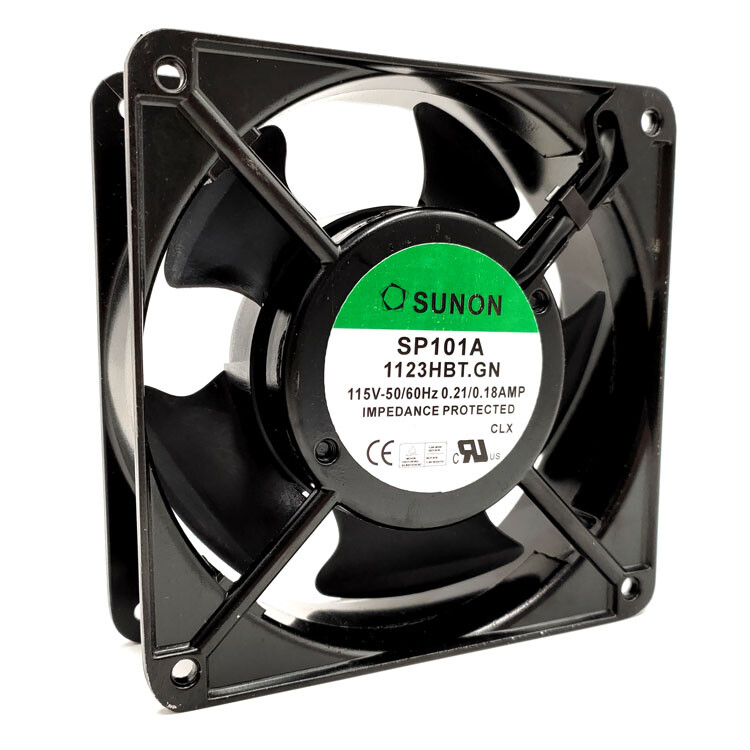 SUNON SP101A 1123HBT.GN 115V 0.21A/ 0.18A 12038 Gale Volume Cooling Fan 2-wire