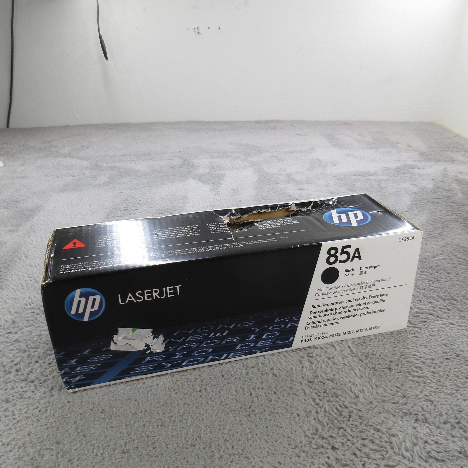 HP 85A CE285A Black LaserJet Toner Cartridge Genuine OEM P1102 P1102w M1132