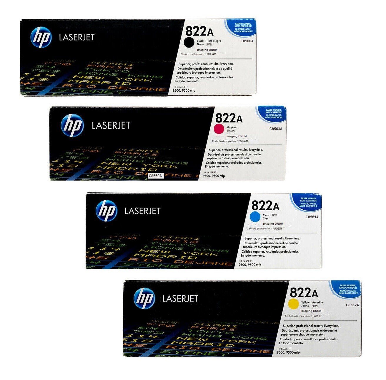 4 x Imaging Drum HP Color LaserJet 9500 DN HDN / C8560A C8561A -C8563A DRUM SET