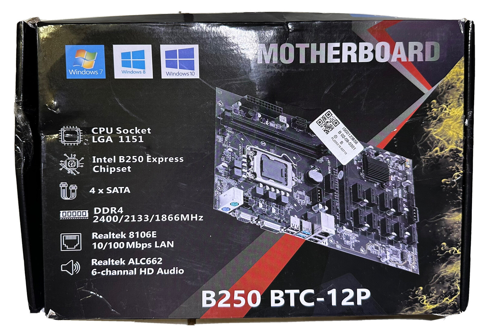 1P B250-BTC 12 Card 12GPU 12PCI-E Mining Board B250-12P LGA1151 DDR4 Motherboard