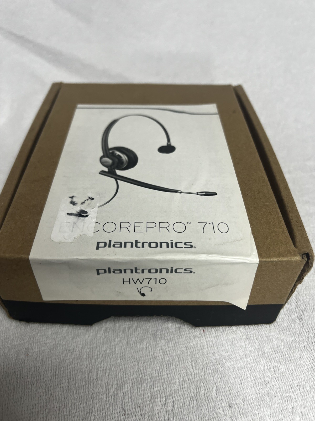 Plantronics HW710 EncorePro Premium Monaural Over-Head Headset, Noise Cancel Mic