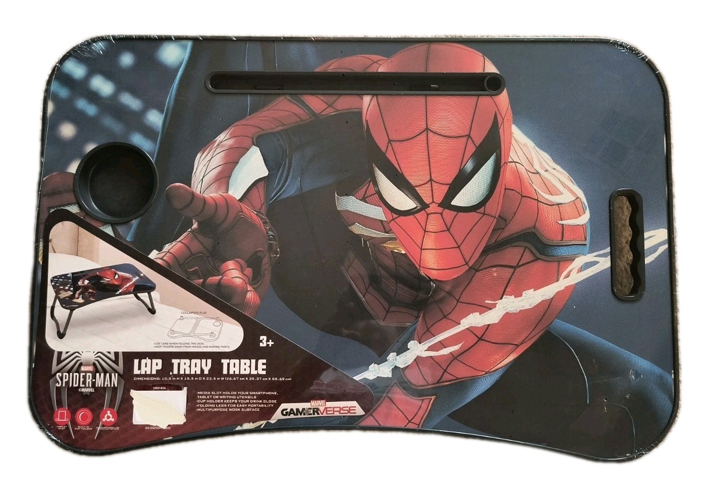 MARVEL SPIDERMAN Blue Laptop Tray Table Writing Desk (23" x 15") NEW 🆓Shipping