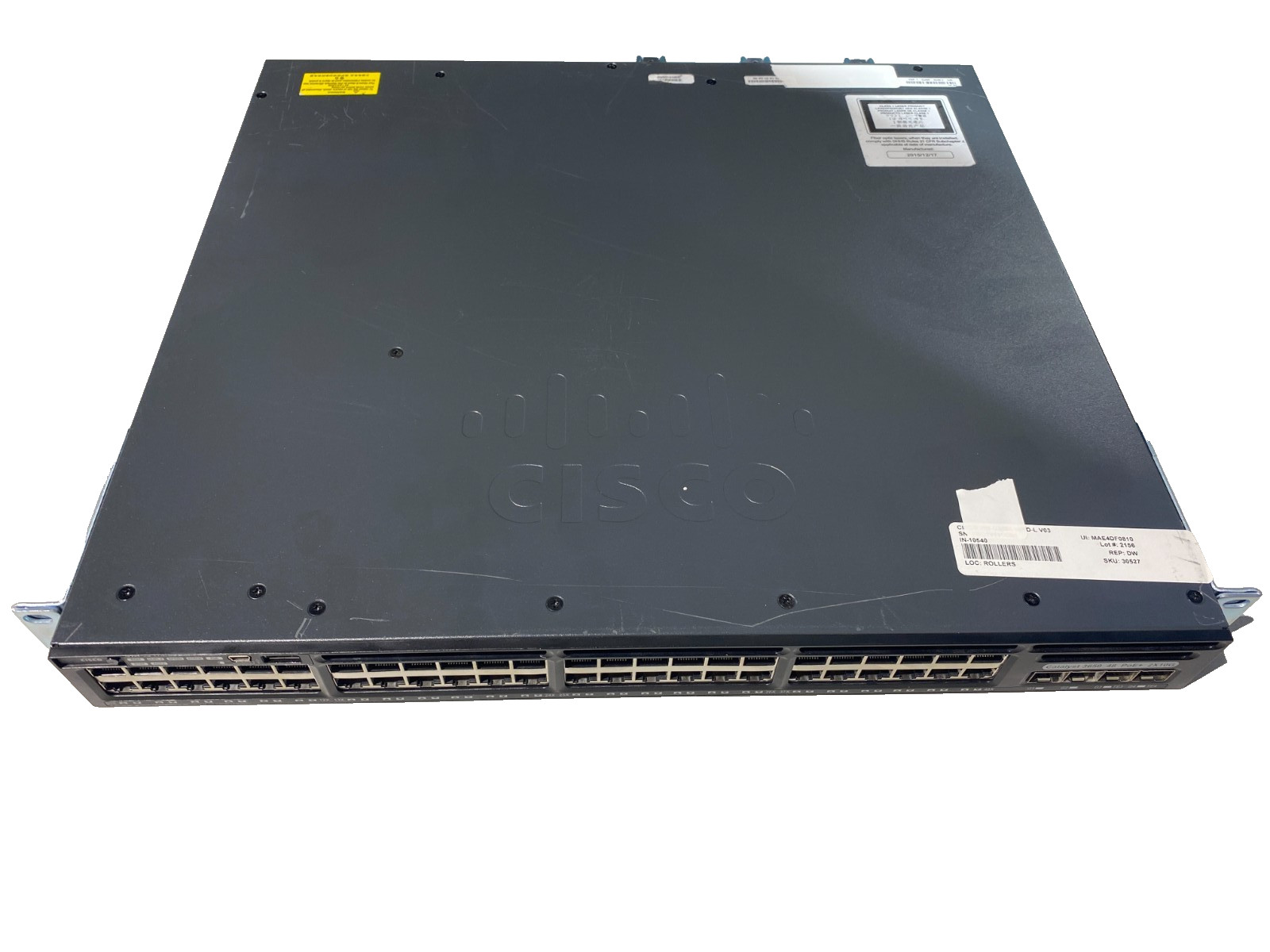Cisco WS-C3650-48PD-L 48 Port PoE+ 2x 10G SFP+ 1U Base Switch 3650 2x 640WAC PSU