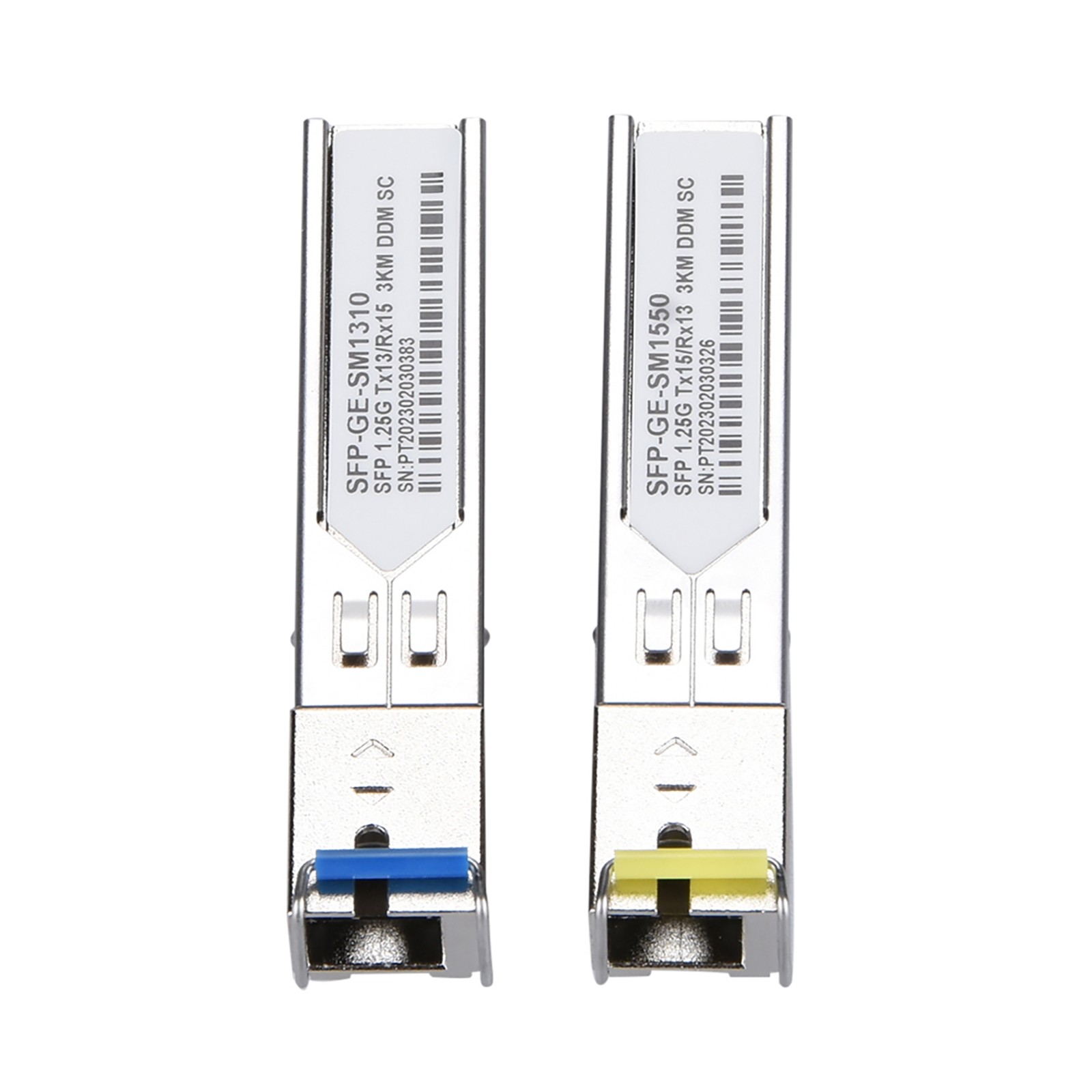 2Pcs SC Connector 3km 1.25GB/s SFP-BX03-D Tx1550nm/RX1310nm Transceiver Module A
