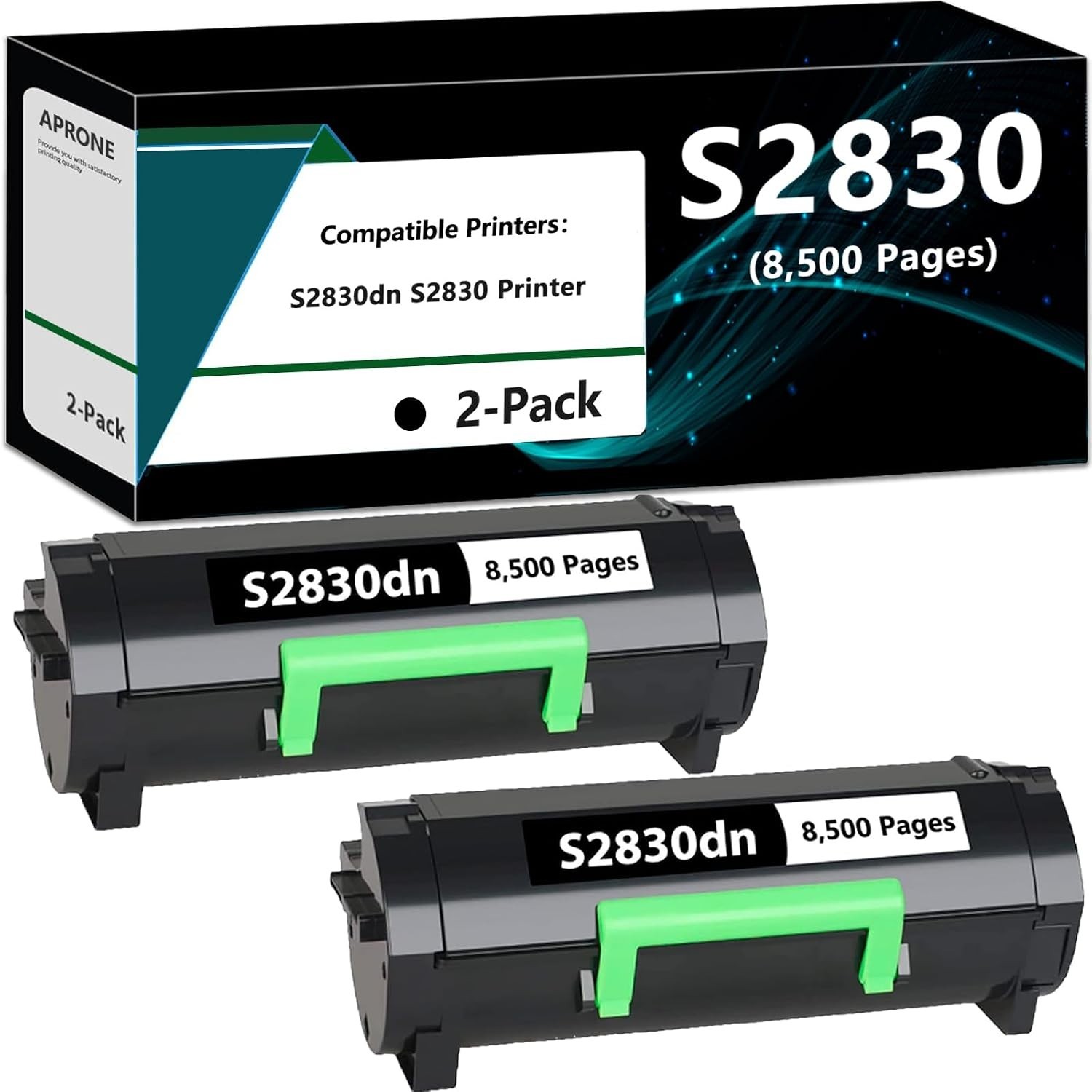 S2830 Toner Cartridges 2-Piece Dell Black Compatible