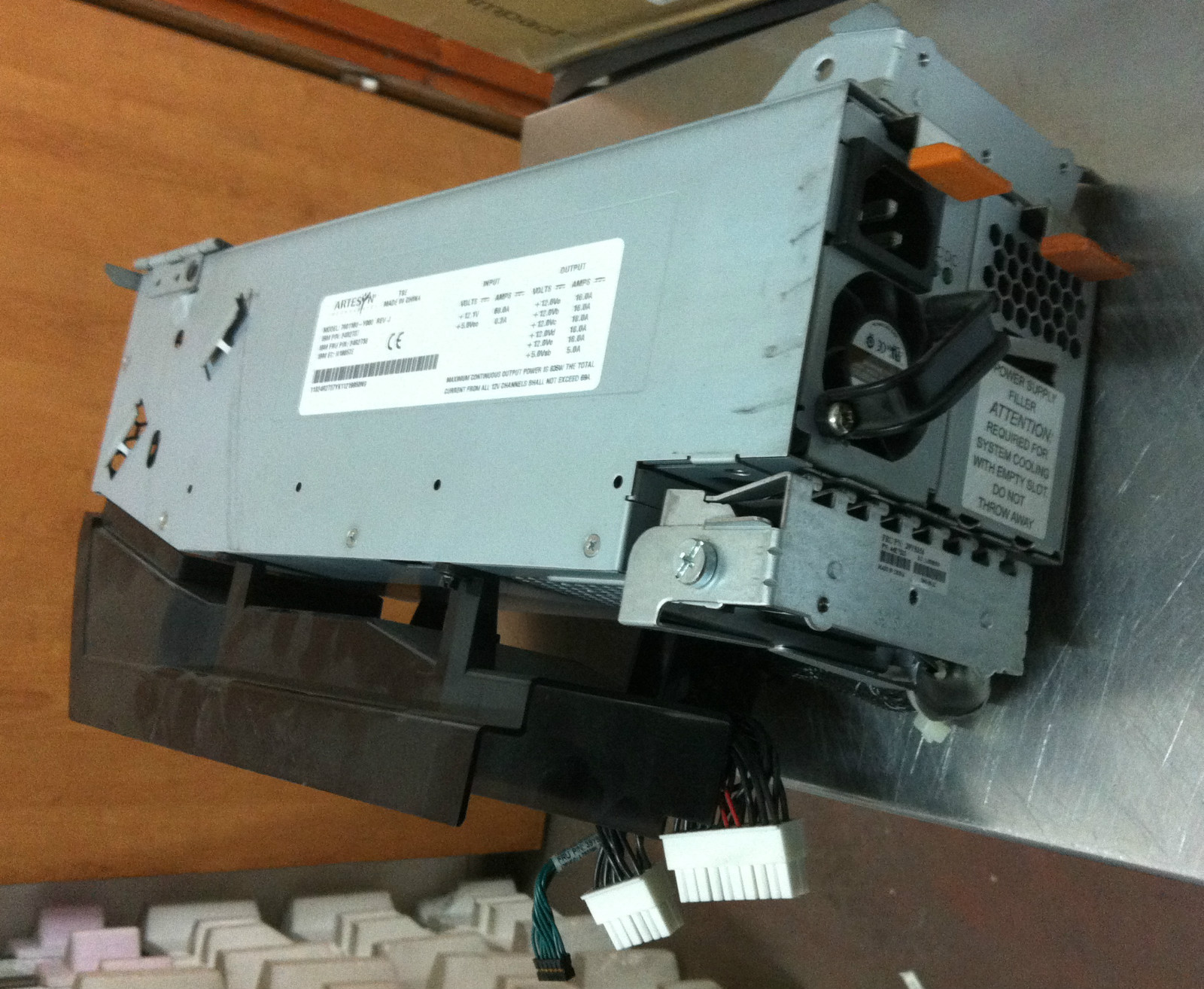 IBM 24R2738 24R2737 Power Supply Cage w/1x 24R2730 24R2731 PSU from x3400 Server