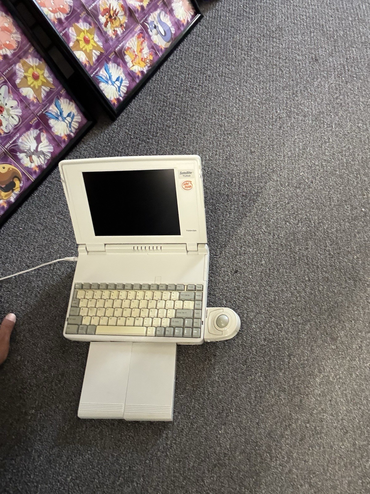 Vintage Toshiba Satellite Laptop T1910CS  With Adapter, Mouse, Manual-Parts Only