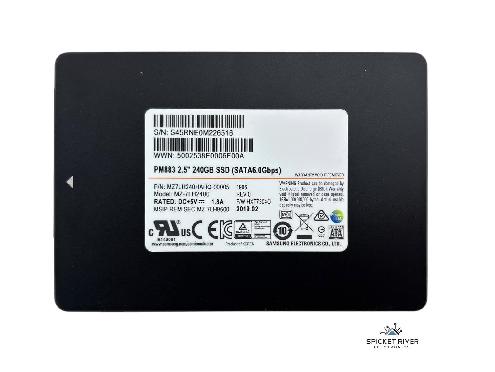 Samsung PM883 MZ-7LH2400 240GB SATA 6Gb/s 2.5" Internal Solid State Drive SSD